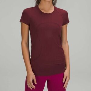 Lululemon Swiftly Tech Tee in Red Merlot